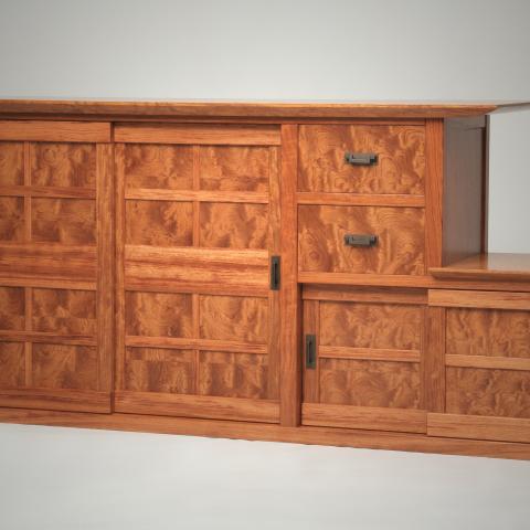 Bubinga Tansu Cabinet