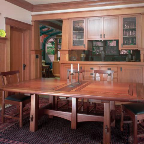 Pyramid Leg Dining Table