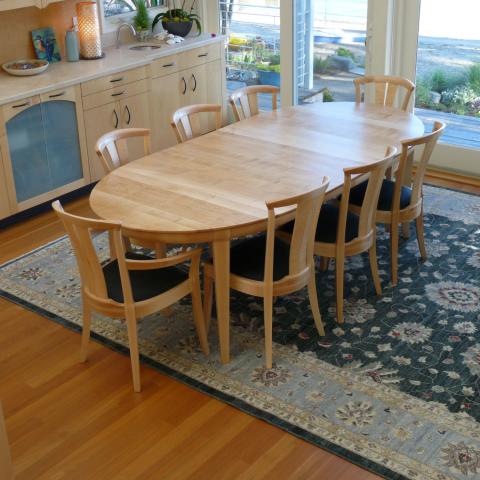 Small Maple Dining Table (shown with Neo Contemporary chairs)