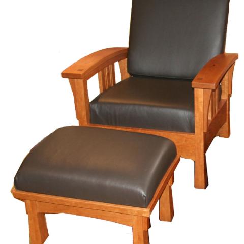 Bow Arm Chair and Ottoman 