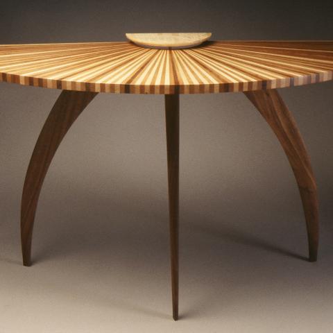 Sunburst hall table